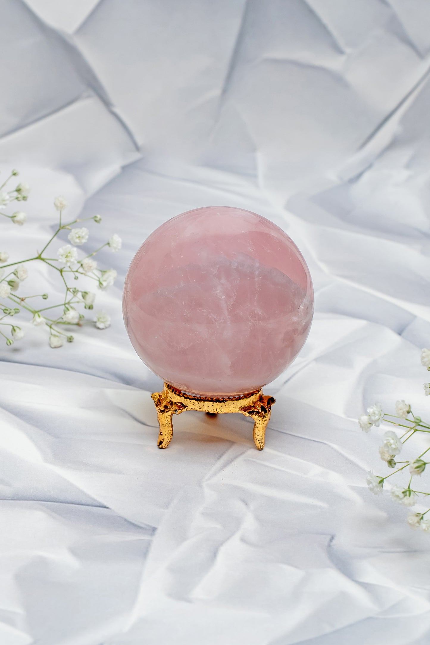 Rose Quartz Crystal Ball – Sphere of Love & Emotional Healing