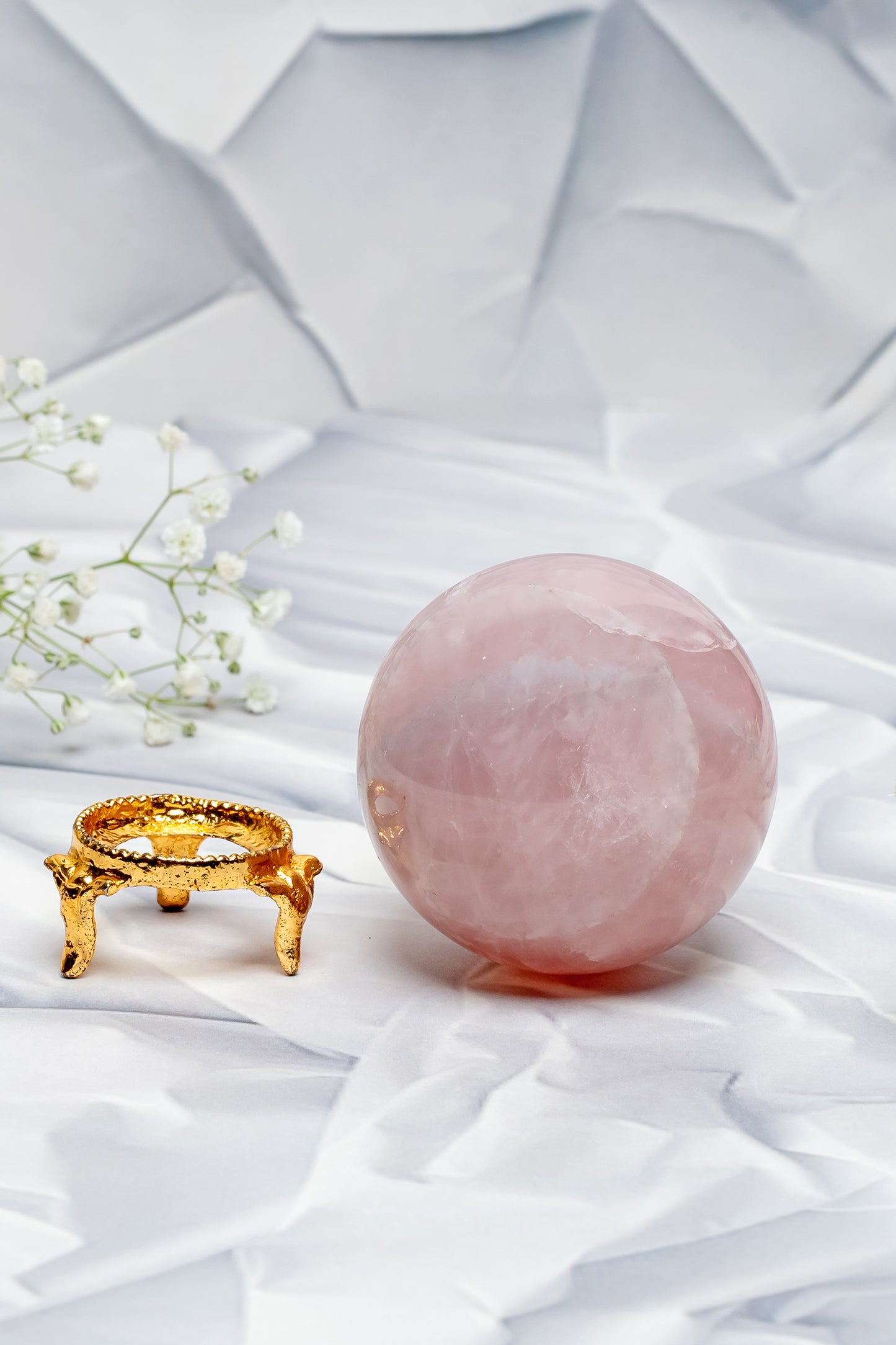 Rose Quartz Crystal Ball – Sphere of Love & Emotional Healing