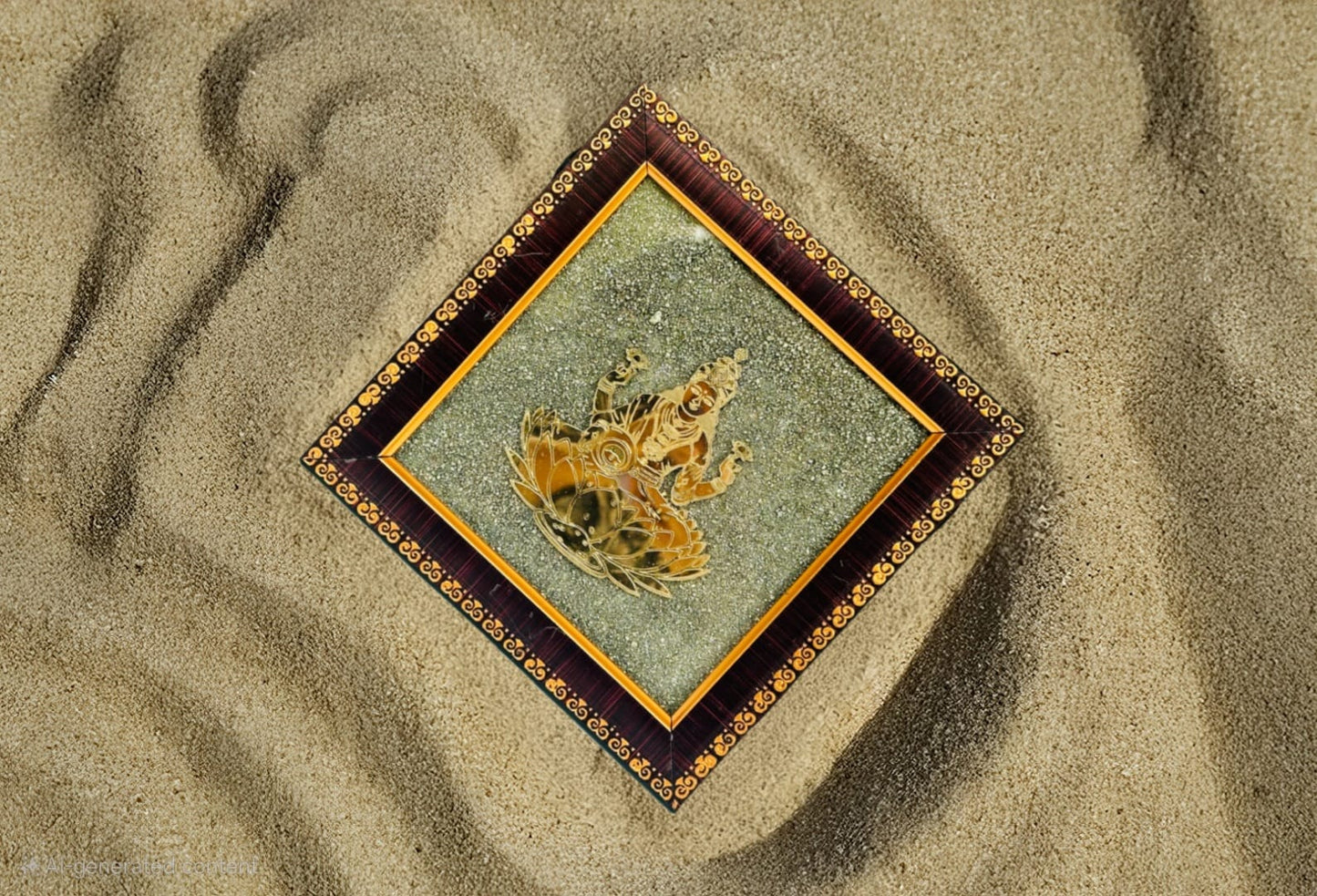 Pyrite Mahalaxmi Plate with Abundance Keys