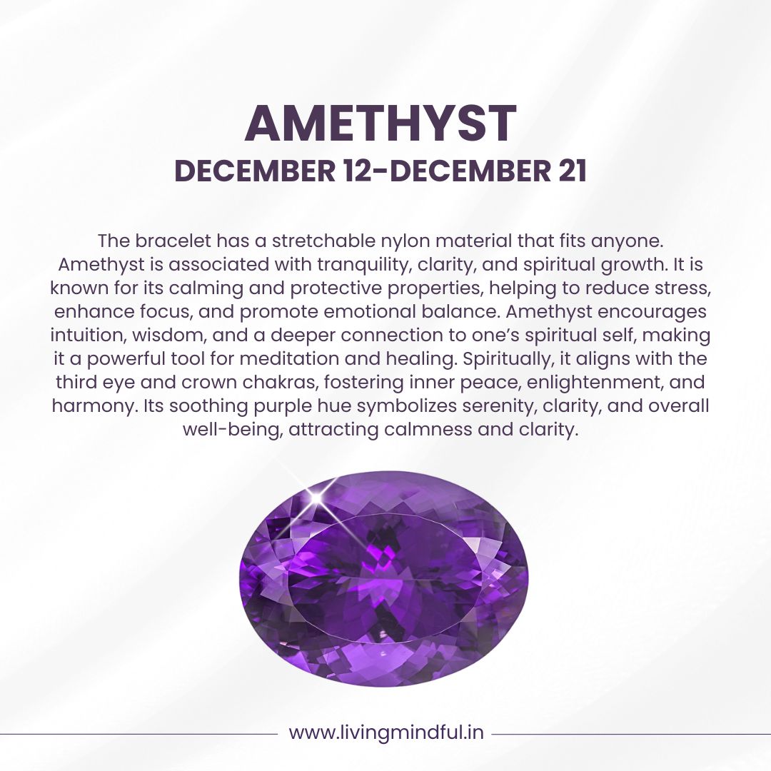 Amethyst – Sagittarius (Dec 12-Dec 21)