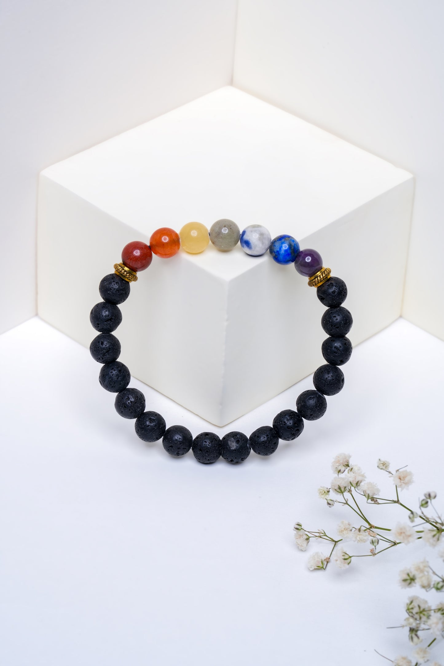 Lava Beads and Seven Chakra