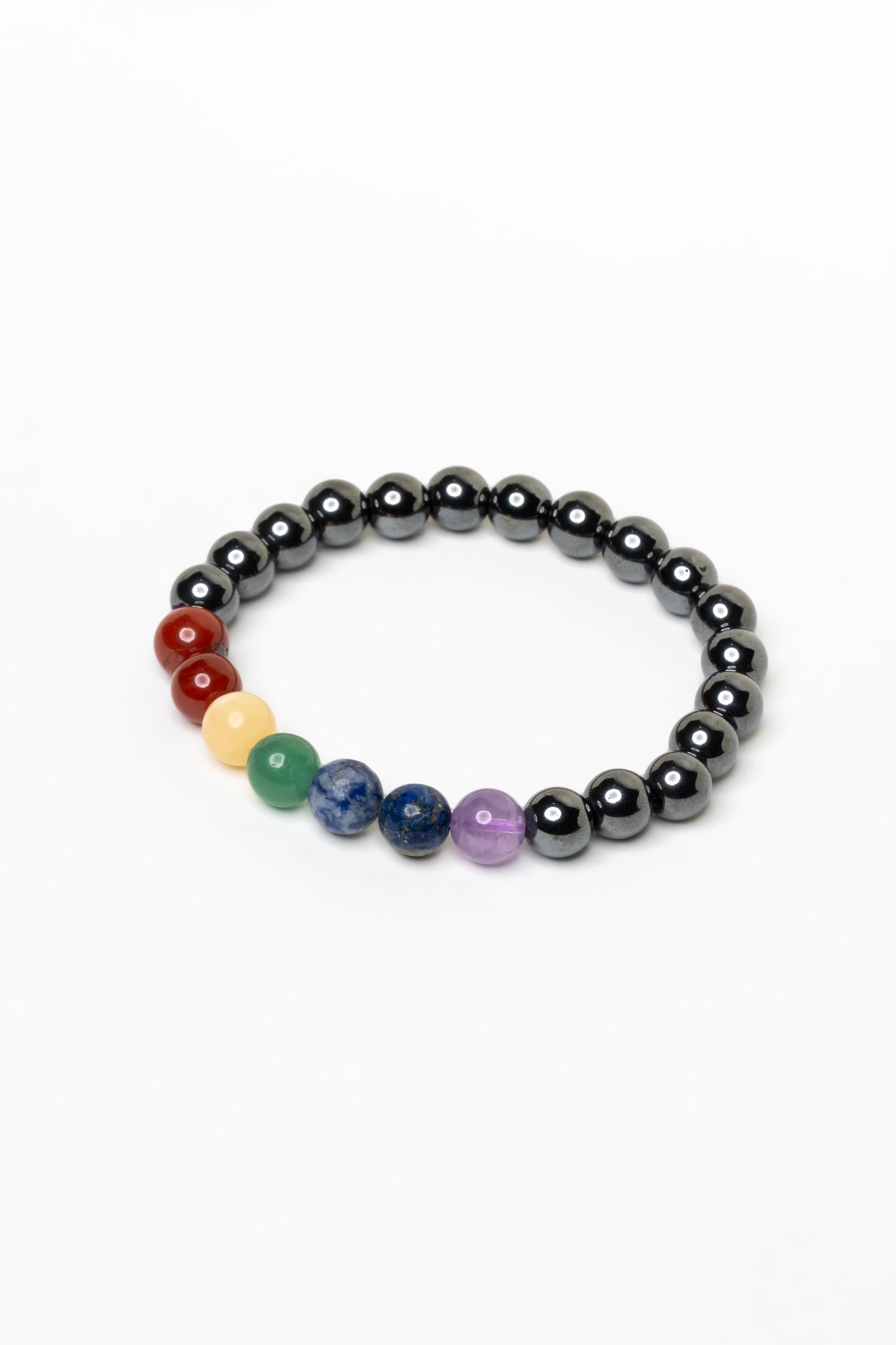 Seven Chakra and Hematite Bracelet