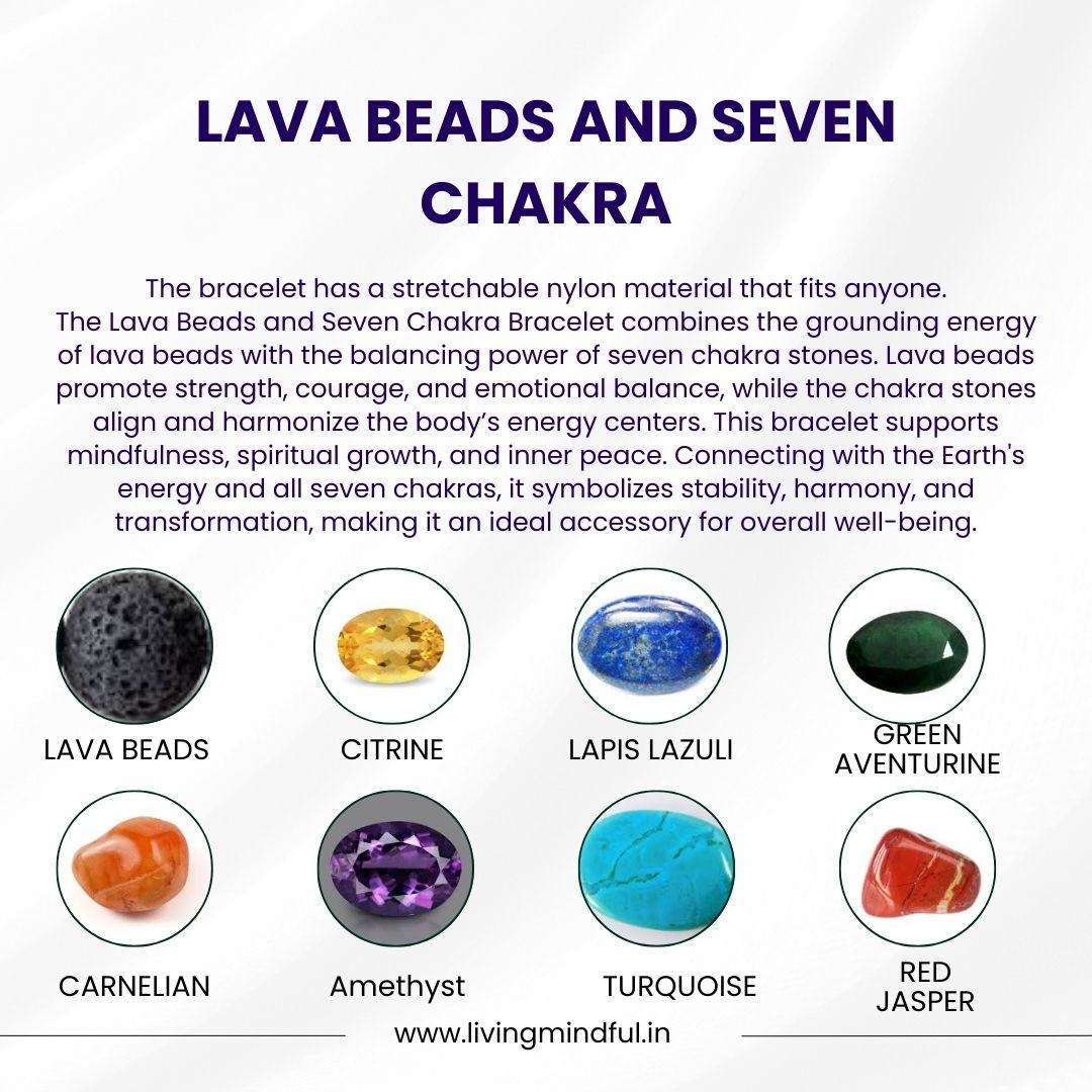 Lava Beads and Seven Chakra