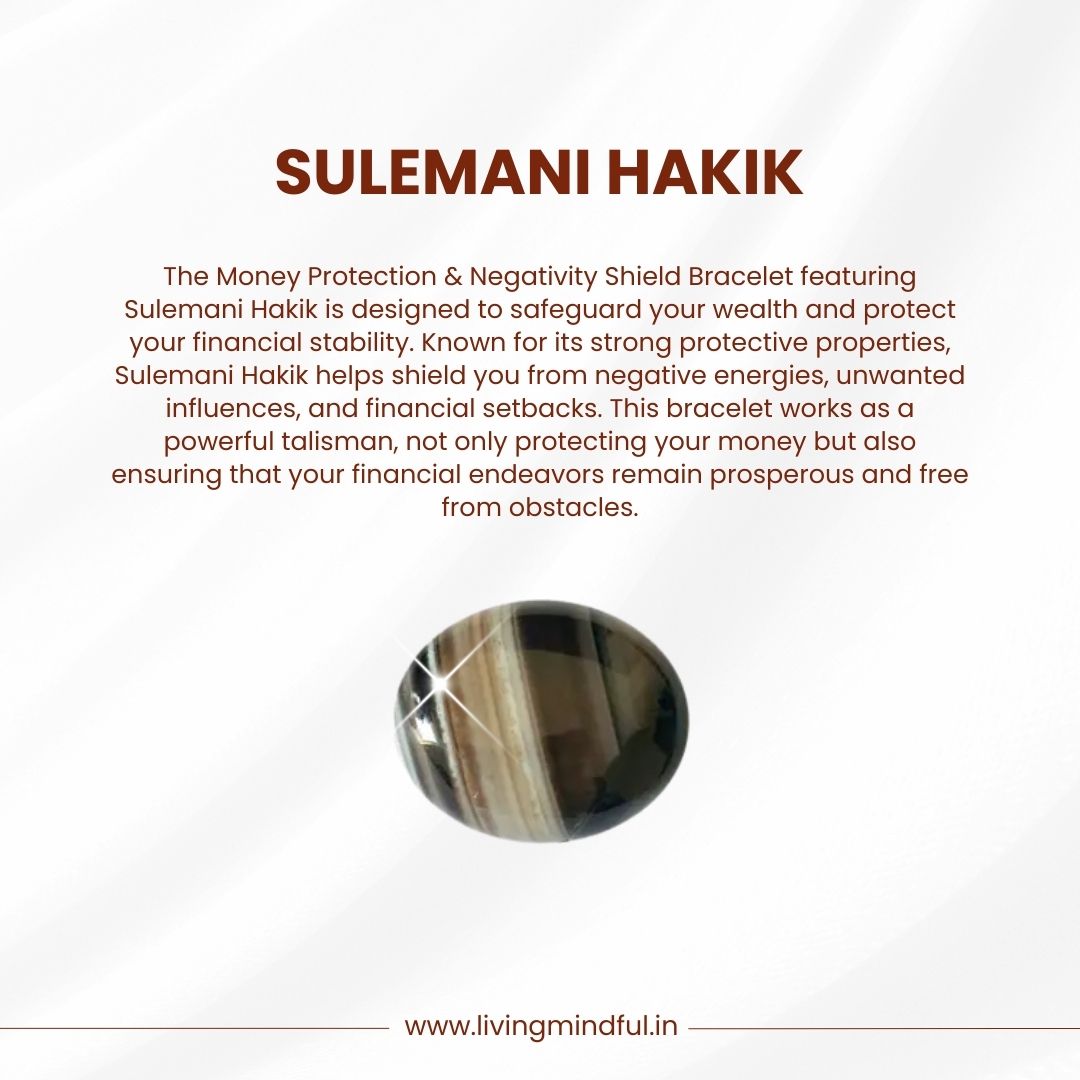 Sulemani Hakik Bracelet - Money Protection & Negativity Shield