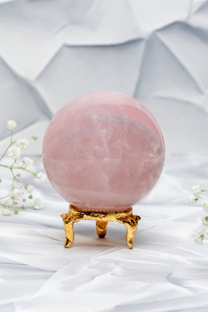 Rose Quartz Crystal Ball – Sphere of Love & Emotional Healing