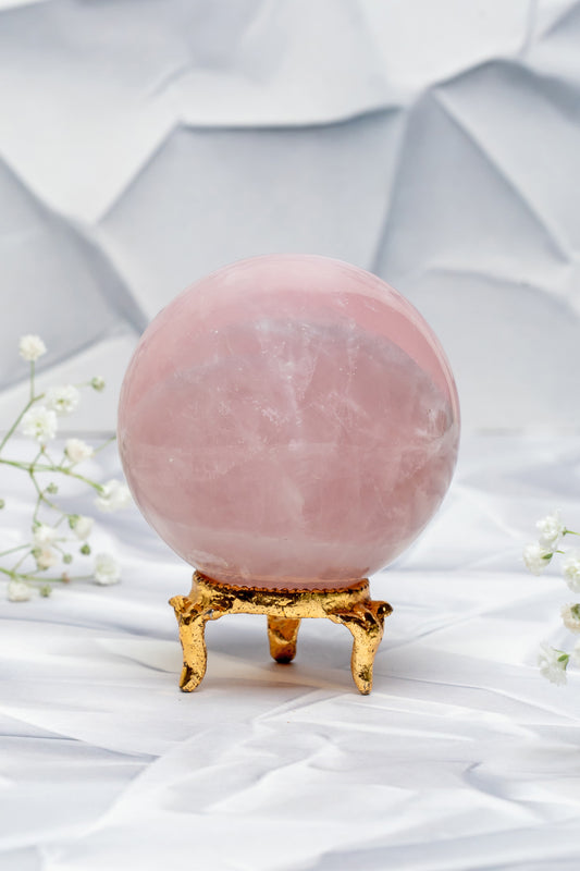 Rose Quartz Crystal Ball – Sphere of Love & Emotional Healing
