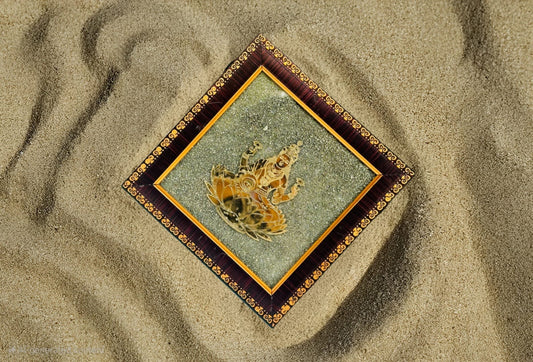 Pyrite Mahalaxmi Plate with Abundance Keys