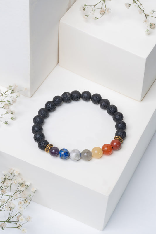 Lava Beads and Seven Chakra