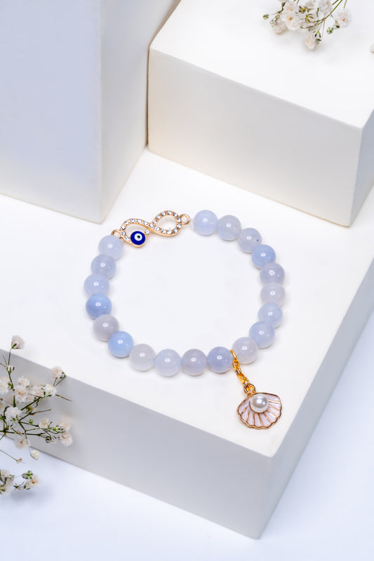 Blue Lace Agate Bracelet - Serenity