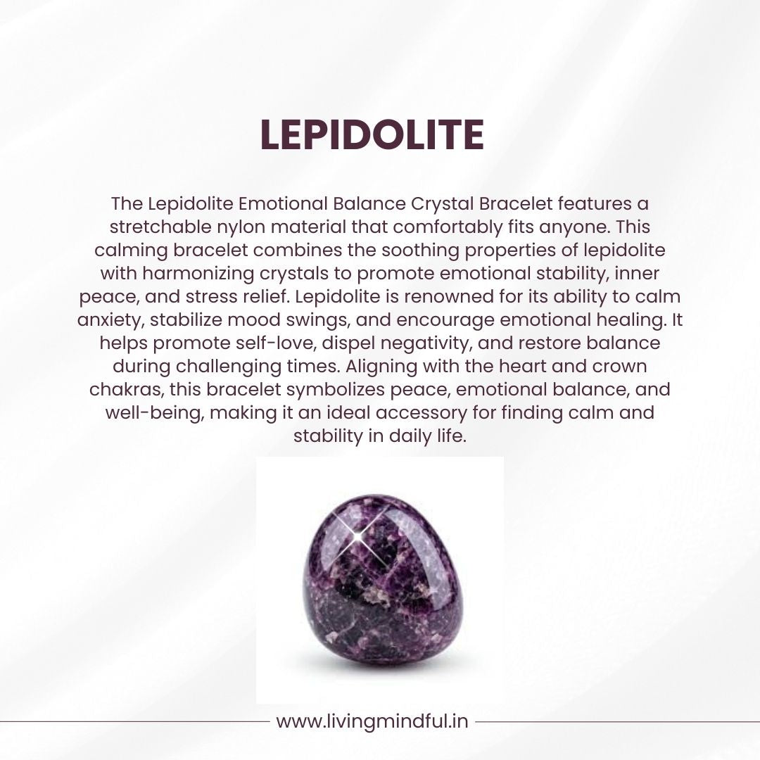 Lepidolite Bracelet - Hormonal Balance & Peace