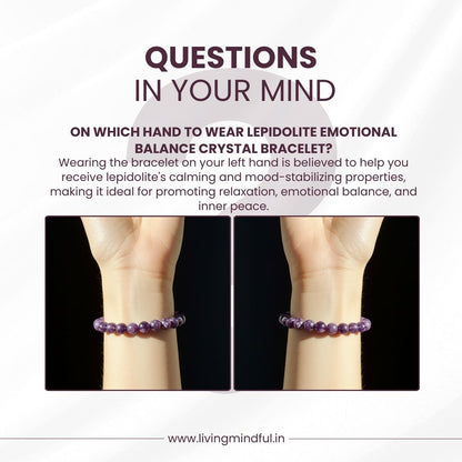 Lepidolite Bracelet - Hormonal Balance & Peace