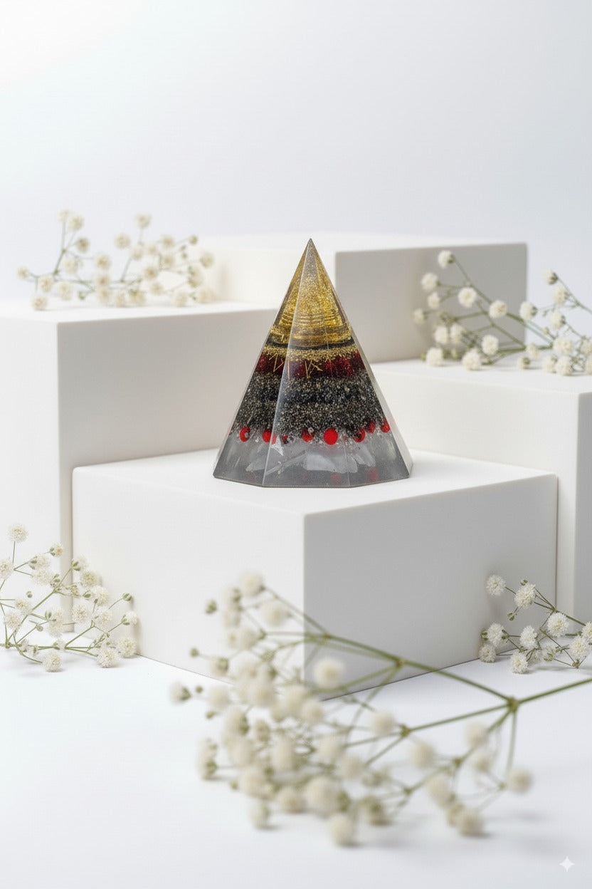 Self-Charging Laxmi Wealth Pyrite Pyramid