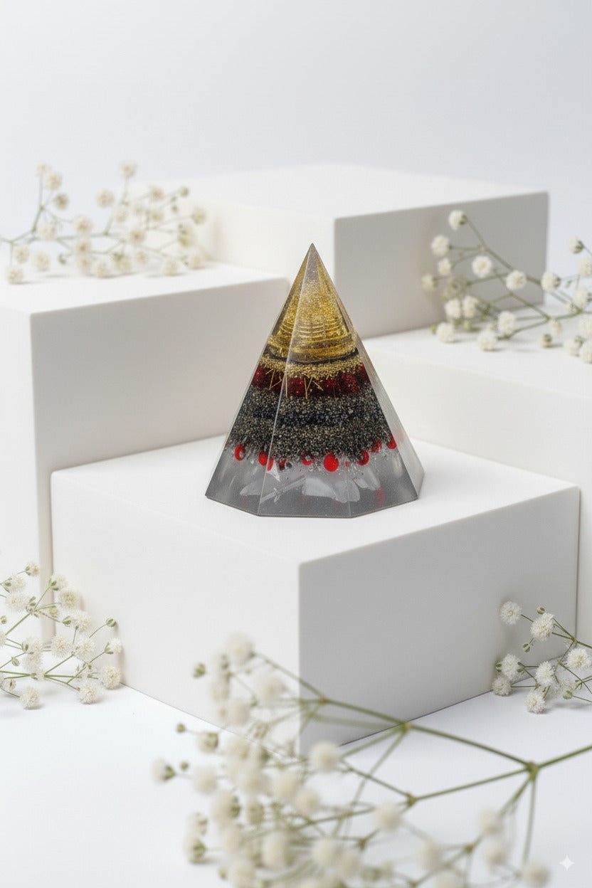 Self-Charging Laxmi Wealth Pyrite Pyramid
